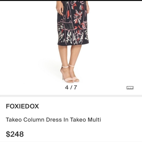 Foxiedox takeo embroidered navy dress - Picture 7 of 8